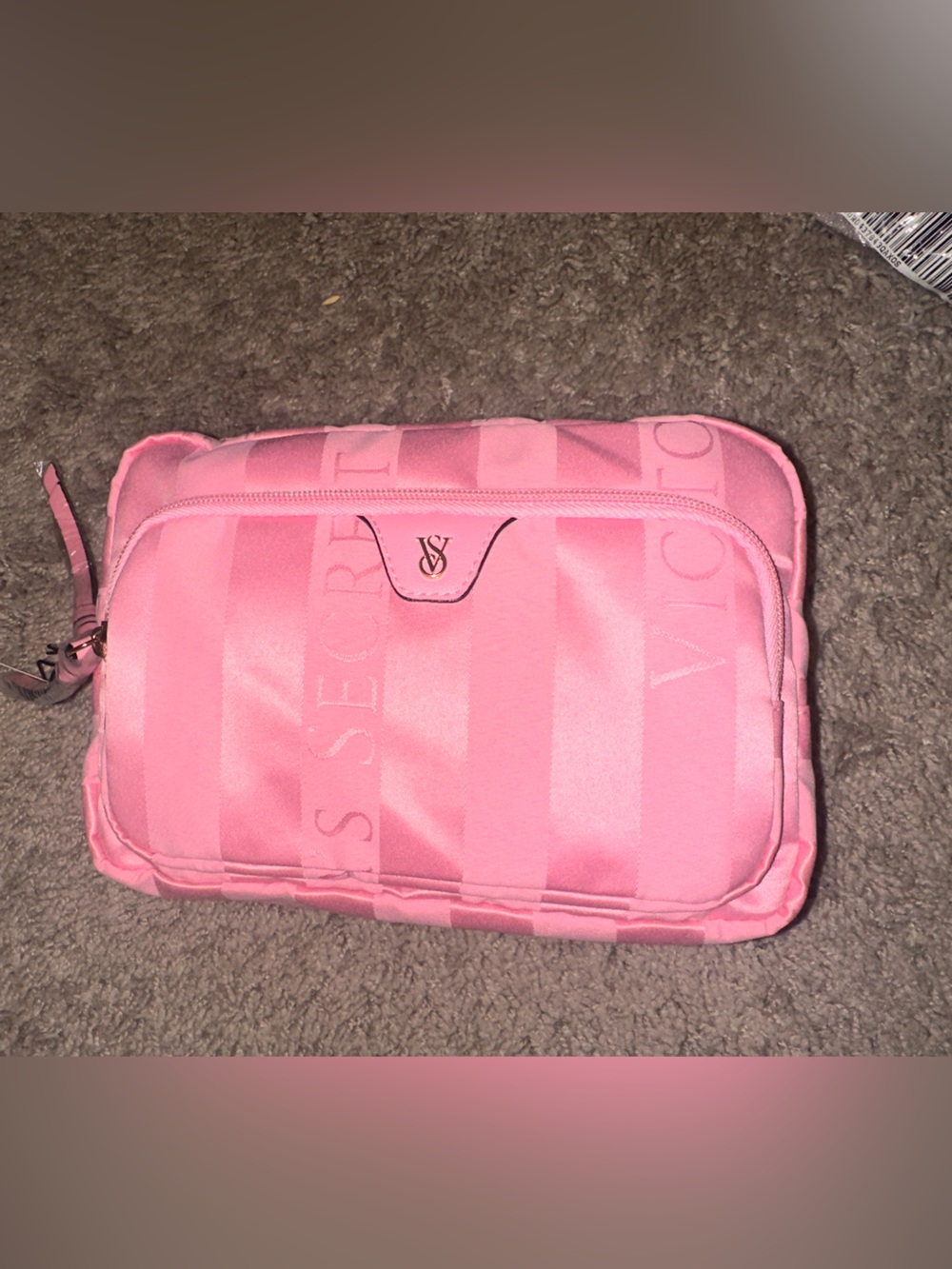 Victoria's Secret Pink Striped Cosmetic Pouch 💗